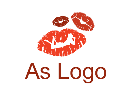 kiss logo with a woman on a pair of lips