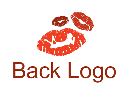 kiss logo with a woman on a pair of lips