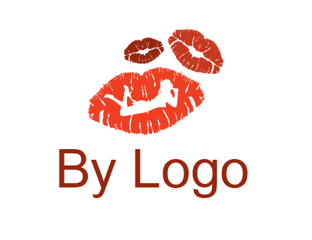 kiss logo with a woman on a pair of lips