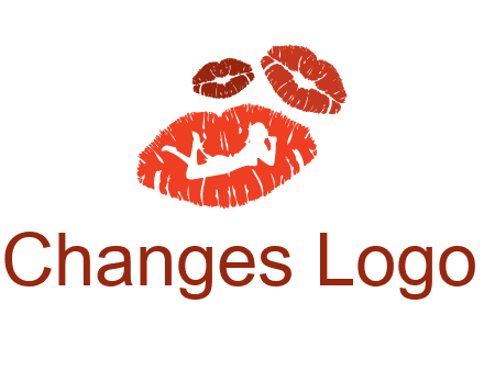 kiss logo with a woman on a pair of lips