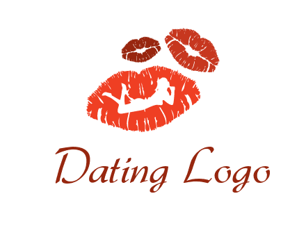kiss logo with a woman on a pair of lips