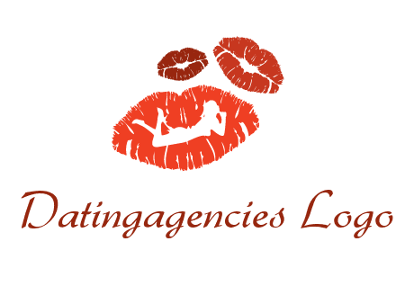 kiss logo with a woman on a pair of lips
