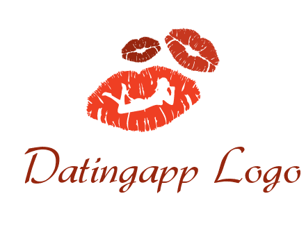 kiss logo with a woman on a pair of lips