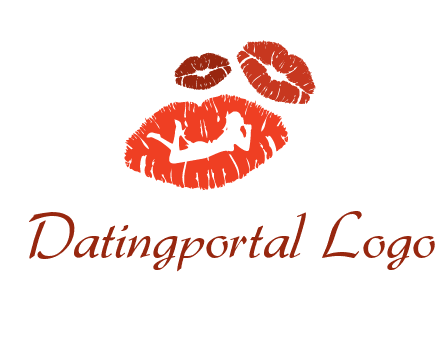kiss logo with a woman on a pair of lips