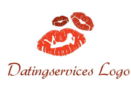 kiss logo with a woman on a pair of lips