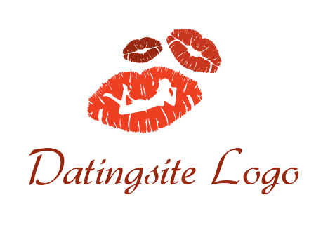 kiss logo with a woman on a pair of lips