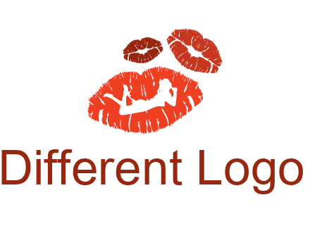 kiss logo with a woman on a pair of lips