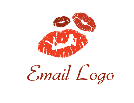 kiss logo with a woman on a pair of lips