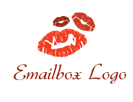 kiss logo with a woman on a pair of lips