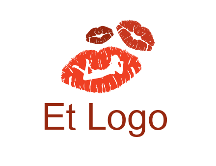 kiss logo with a woman on a pair of lips