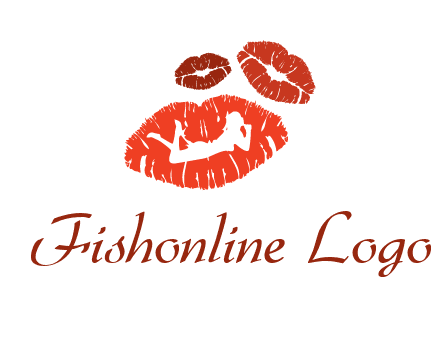 kiss logo with a woman on a pair of lips