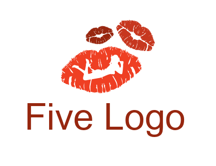 kiss logo with a woman on a pair of lips