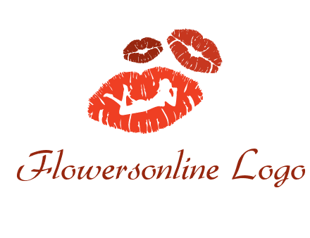 kiss logo with a woman on a pair of lips