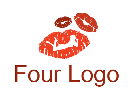 kiss logo with a woman on a pair of lips