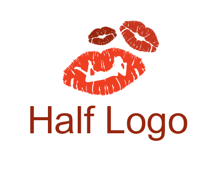 kiss logo with a woman on a pair of lips