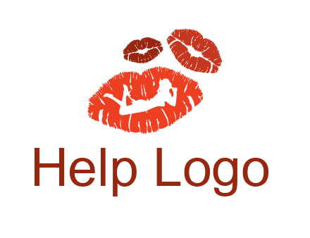 kiss logo with a woman on a pair of lips