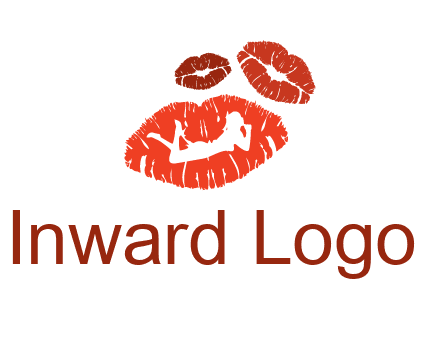 kiss logo with a woman on a pair of lips