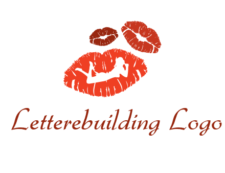 kiss logo with a woman on a pair of lips