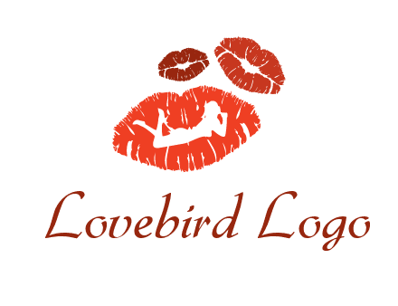 kiss logo with a woman on a pair of lips