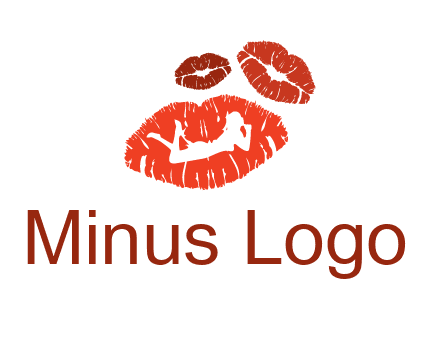 kiss logo with a woman on a pair of lips