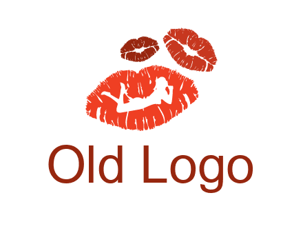 kiss logo with a woman on a pair of lips