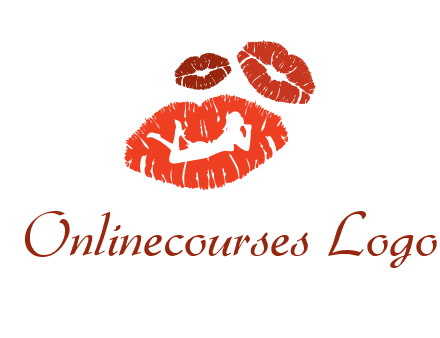 kiss logo with a woman on a pair of lips