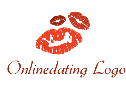 kiss logo with a woman on a pair of lips