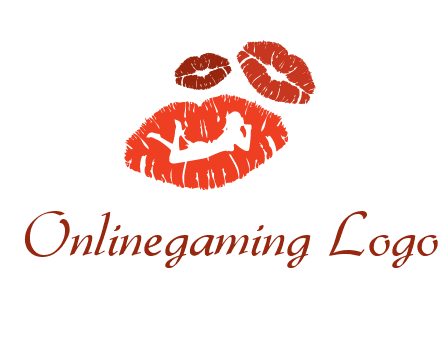 kiss logo with a woman on a pair of lips