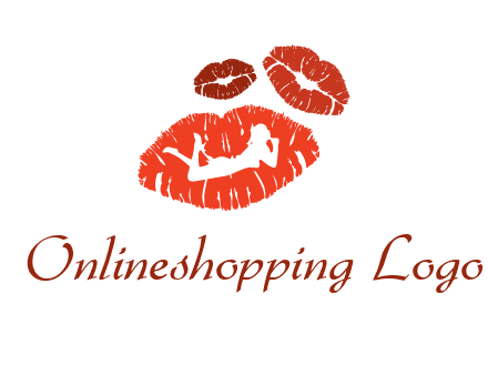 kiss logo with a woman on a pair of lips