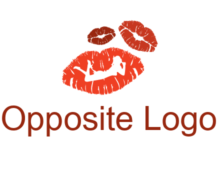kiss logo with a woman on a pair of lips