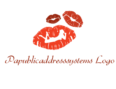 kiss logo with a woman on a pair of lips