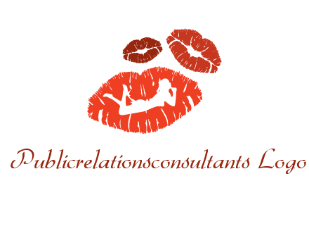 kiss logo with a woman on a pair of lips