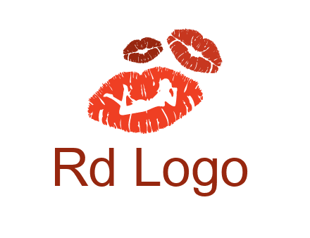 kiss logo with a woman on a pair of lips