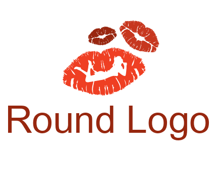 kiss logo with a woman on a pair of lips