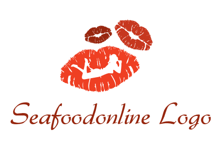 kiss logo with a woman on a pair of lips