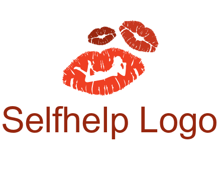 kiss logo with a woman on a pair of lips