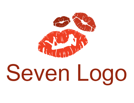 kiss logo with a woman on a pair of lips