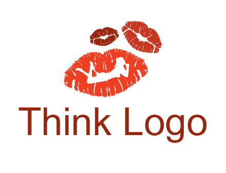 kiss logo with a woman on a pair of lips