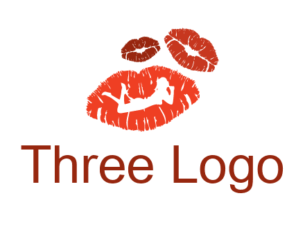 kiss logo with a woman on a pair of lips