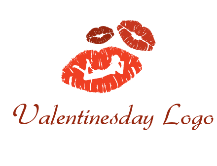 kiss logo with a woman on a pair of lips