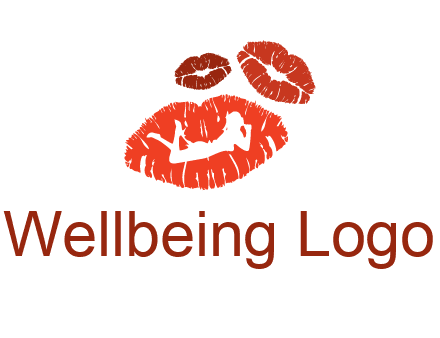 kiss logo with a woman on a pair of lips