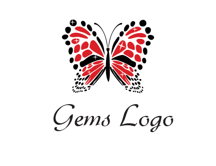 shiny butterfly logo