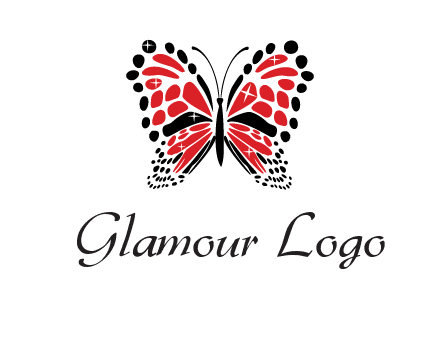 shiny butterfly logo