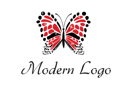 shiny butterfly logo