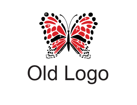 shiny butterfly logo