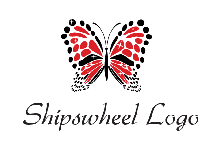 shiny butterfly logo