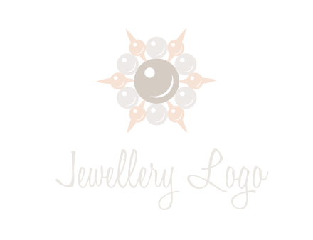 shiny pearl brooch logo