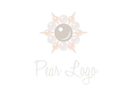 shiny pearl brooch logo