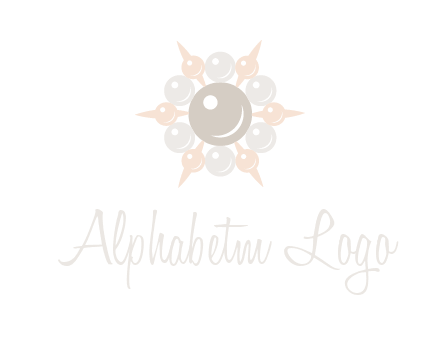 shiny pearl brooch logo