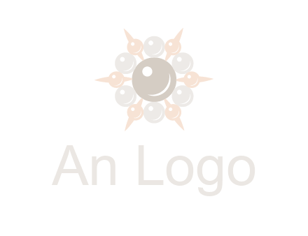 shiny pearl brooch logo